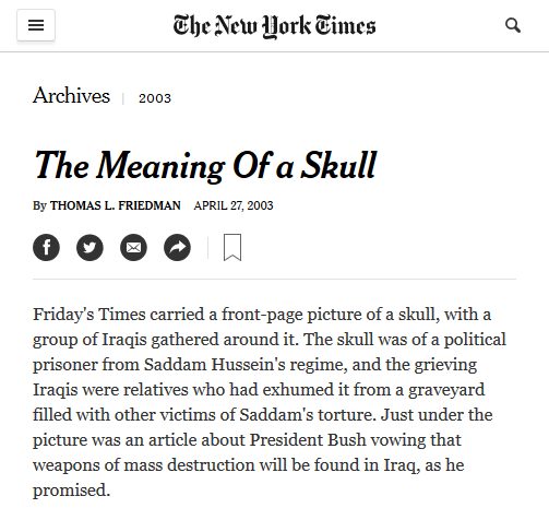 NYT: The Meaning of a Skull