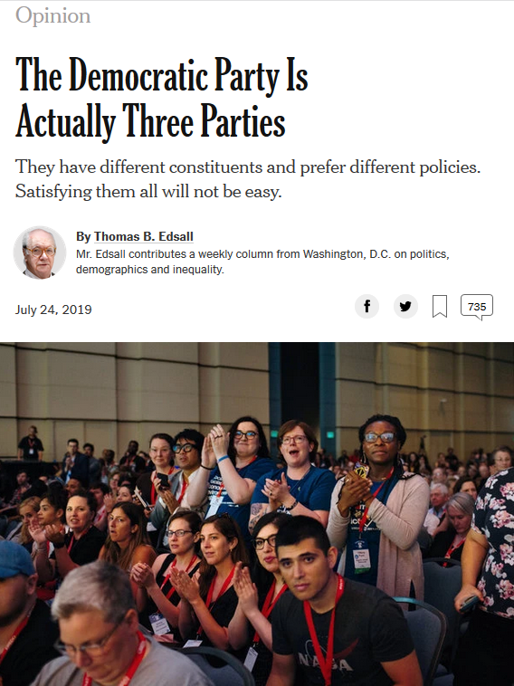 NYT: The Democratic Party Is Actually Three Parties