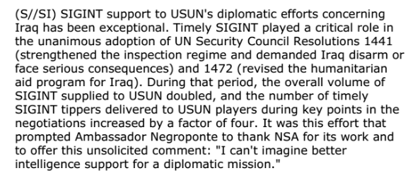 NSA document on UN spying