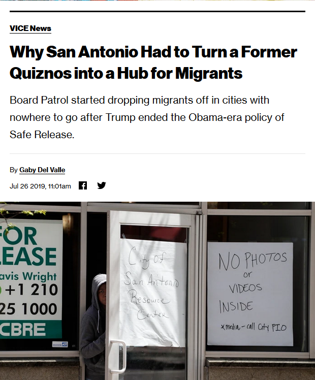 Vice: Why San Antonio Had to Turn a Former Quiznos into a Hub for Migrants