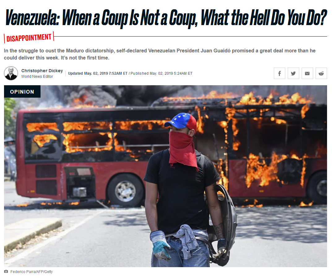 Daily Beast: Venezuela: When a Coup Is Not a Coup, What the Hell Do You Do?