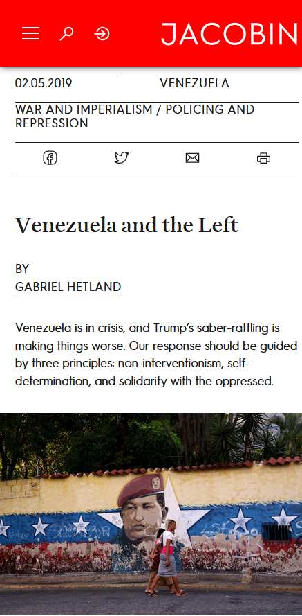 Jacobin: Venezuela and the Left: