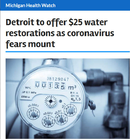 Bridge: Detroit to offer $25 water restorations as coronavirus fears mount