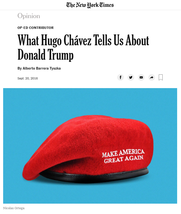 NYT: What Hugo Chávez Tells Us About Donald Trump