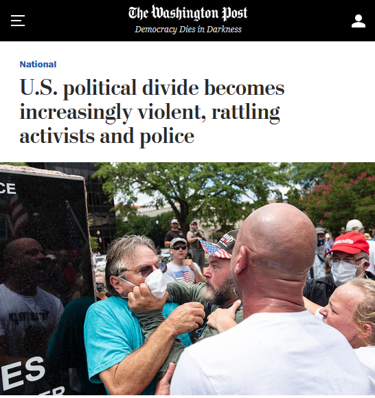 WaPo: U.S. political divide becomes increasingly violent, rattling activists and police