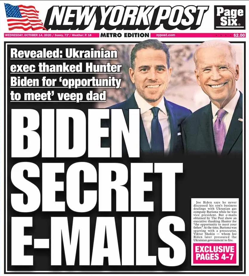 New York Post: Biden Secret Emails