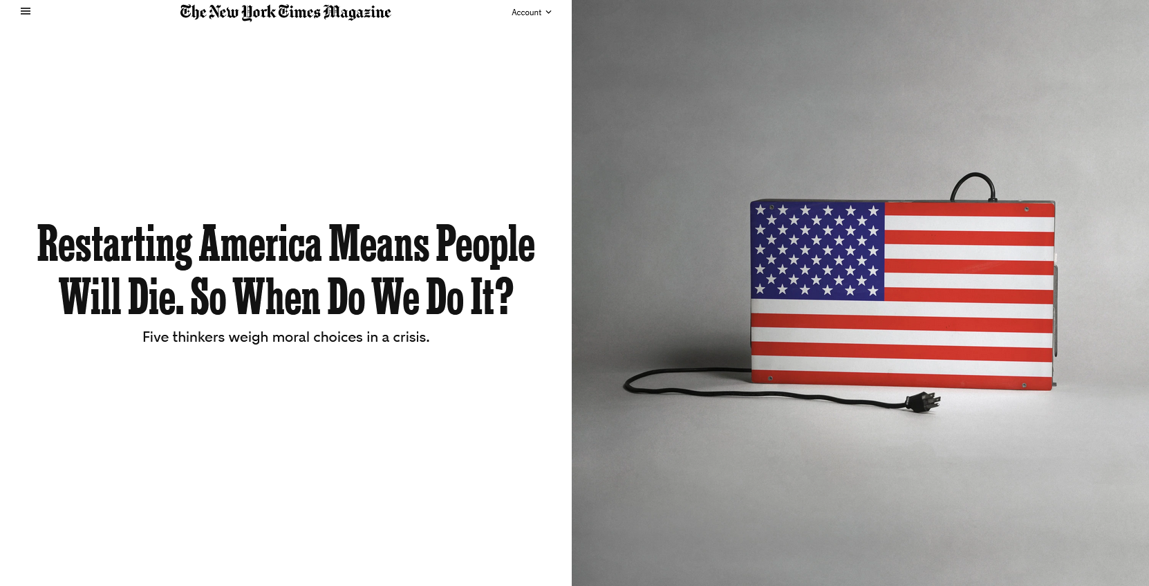 NYT: Restarting America