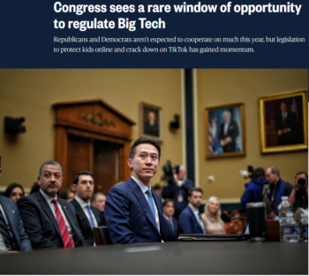 NBC: Congress sees a rare window of opportunity to regulate Big Tech