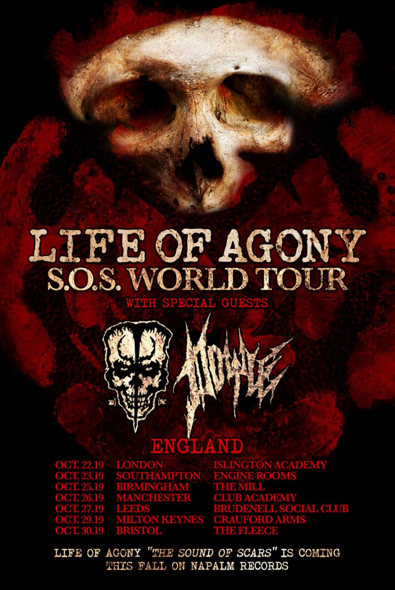 LIFE OF AGONY Kick Off S.O.S. World Tour starting in the UK This Fall, With Very Special Guests DOYLE!