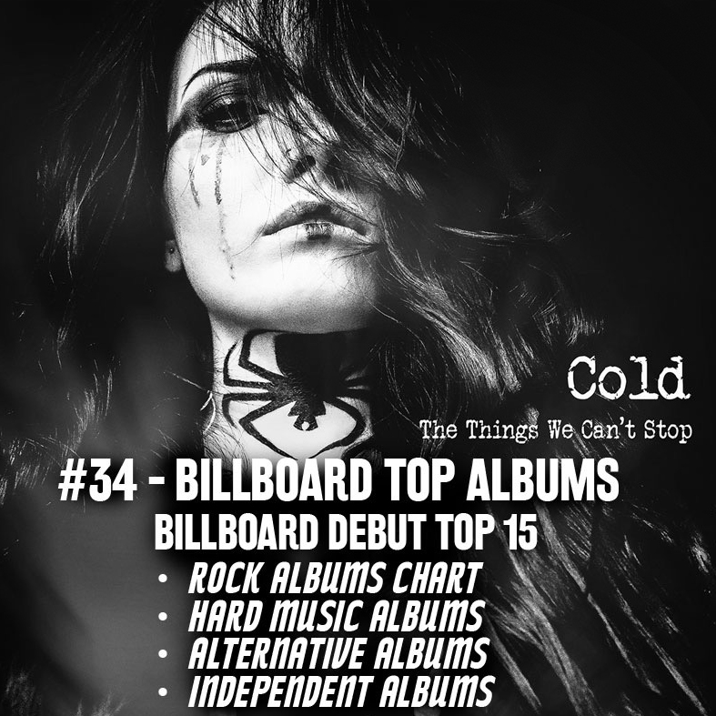 COLD Adds Additional Dates to the “Broken Human” Tour + Hits the Billboard Charts!