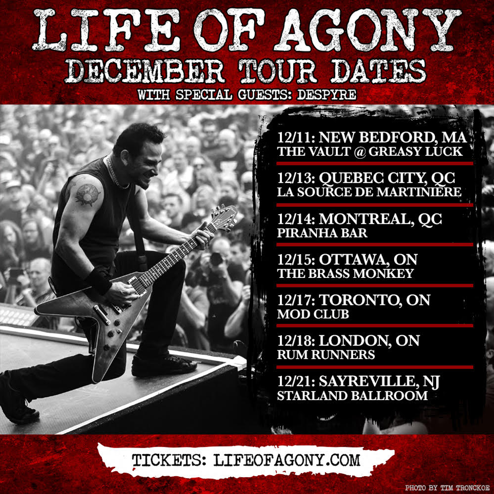 Hard Rock Veterans LIFE OF AGONY Begin Tour Next Week Supporting Critically Acclaimed New Album The Sound of Scars