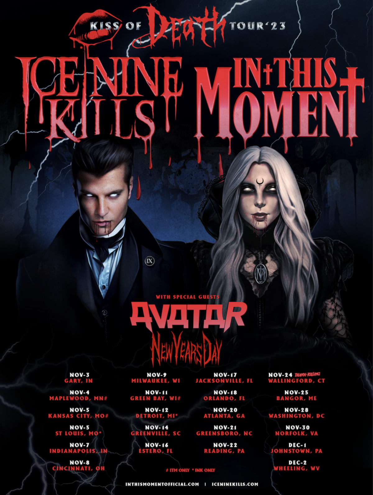 ICE NINE KILLS & IN THIS MOMENT Announce US Co-Headline Tour