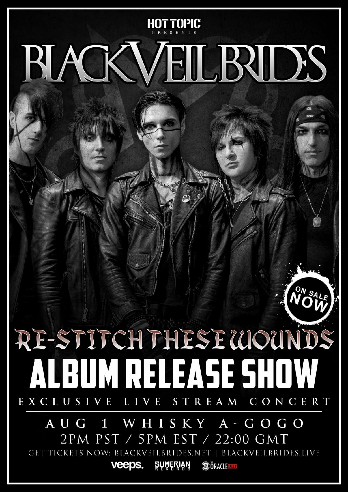 Black Veil Brides Announce 'Re-Stitch These Wounds' And Special Live Stream Album Release Show