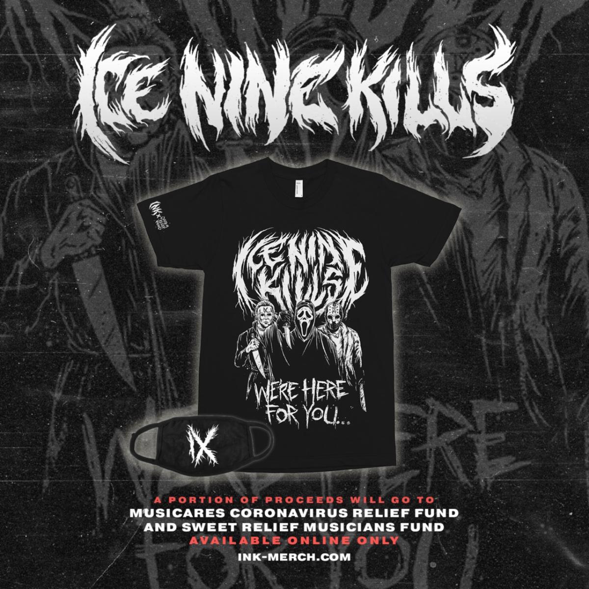 Ice Nine Kills Slash Back At Covid-19 With Special T-Shirt In Aid of Sweet Relief and Music Cares