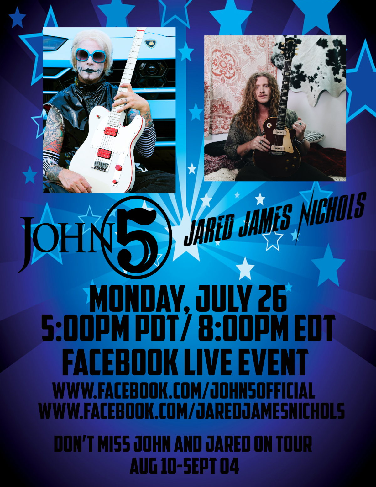 John 5 And Jared James Nichols Facebook Live Event