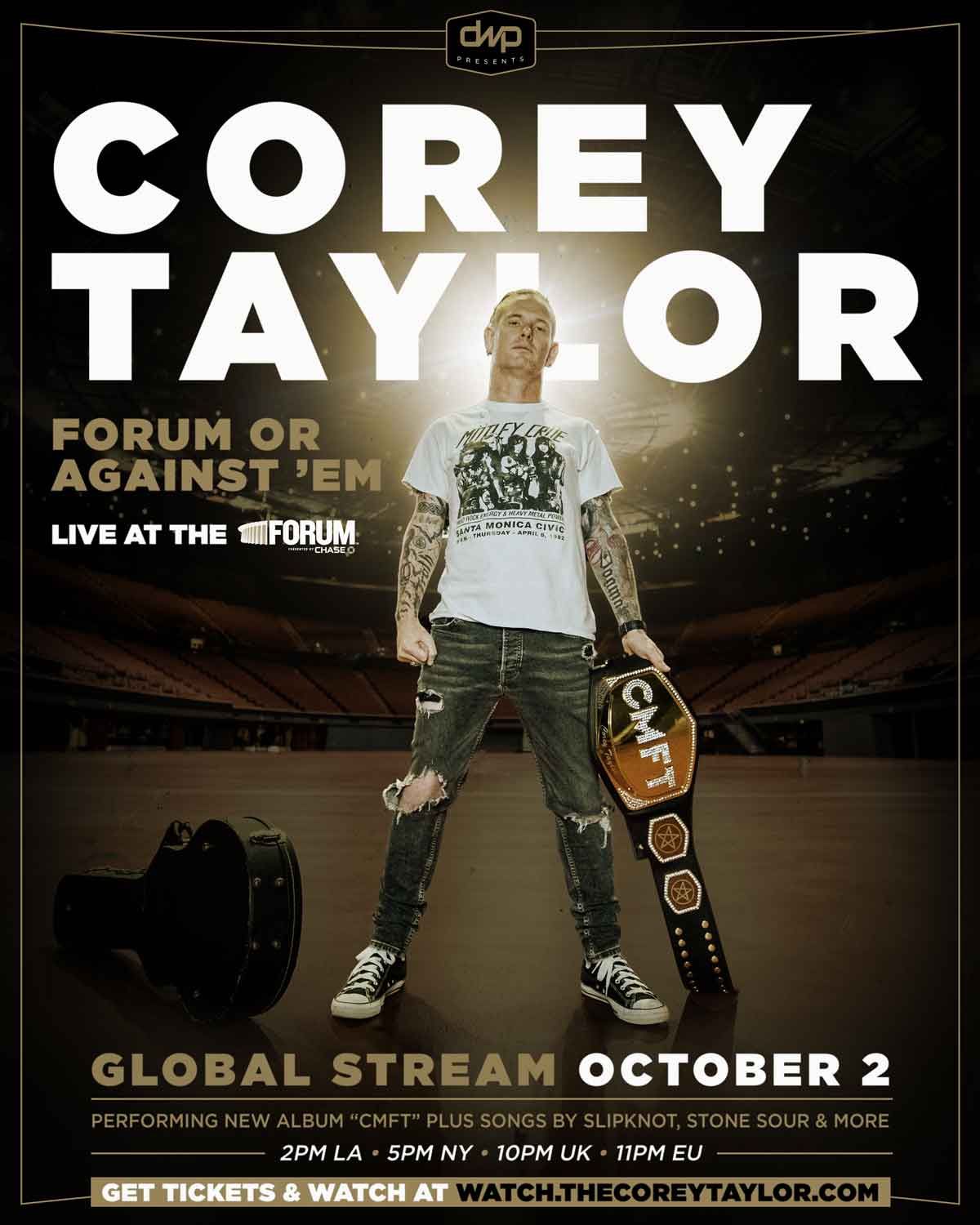 Corey Taylor Drops New Trailer For 'Forum Or Against 'Em' Global Live Stream Event