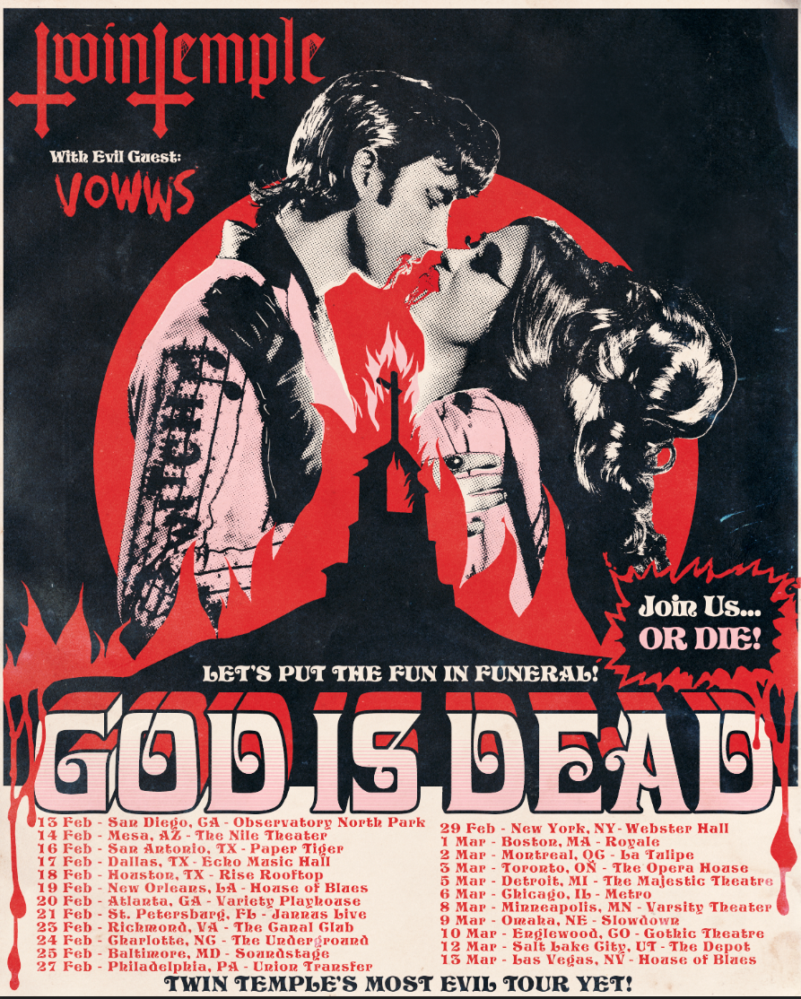 Twin Temple Announce God Is Dead North American Headlining Tour With Special Guest VOWWS