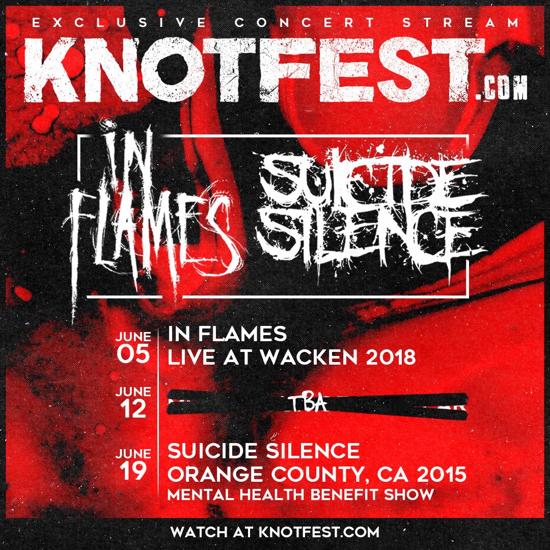 Knotfest.com Streaming Concerts From In Flames, Suicide Silence and A Special Festival Streaming Event Still TBA