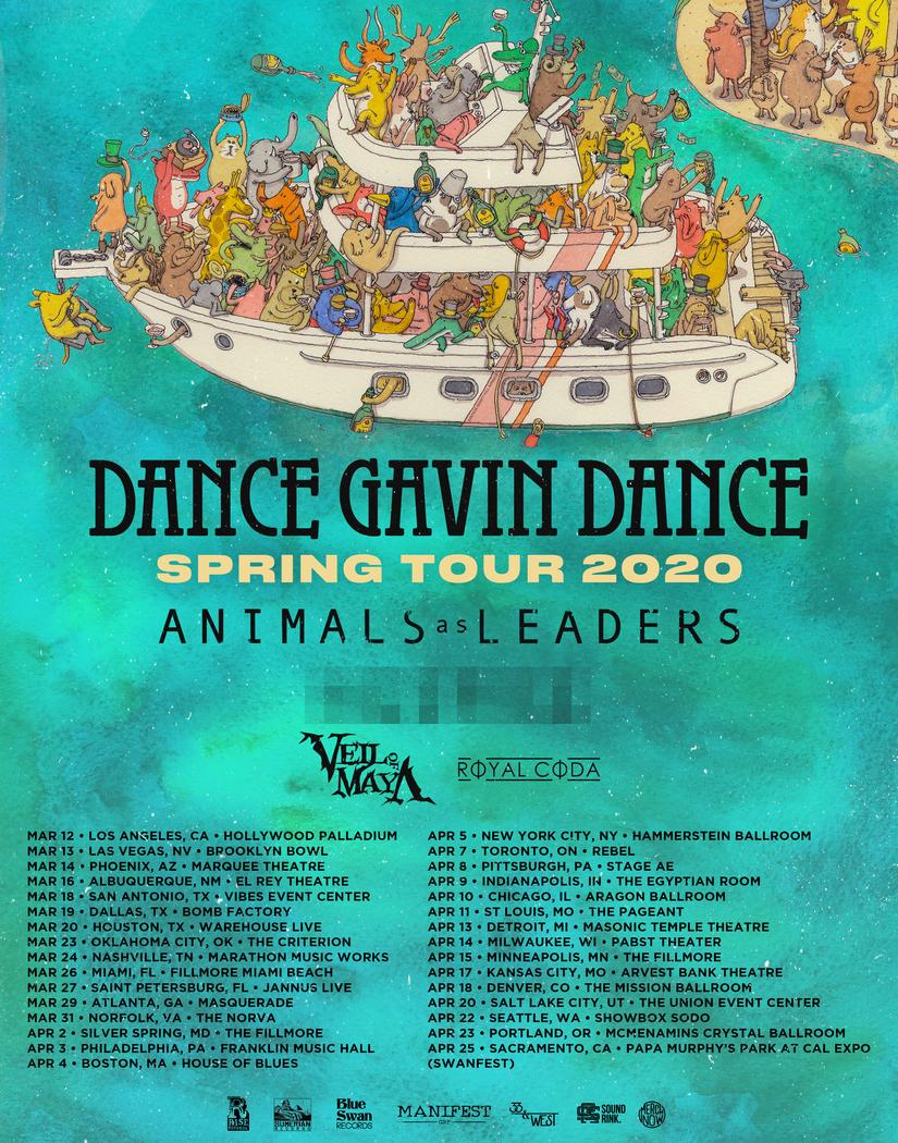 Dance Gavin Dance Announce Spring 2020 Headline Tour