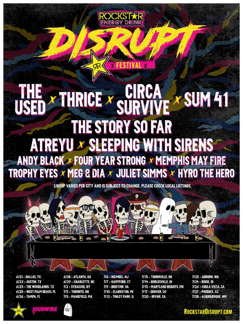 ATREYU To Embark on the Rockstar Energy DISRUPT Festival Next Week