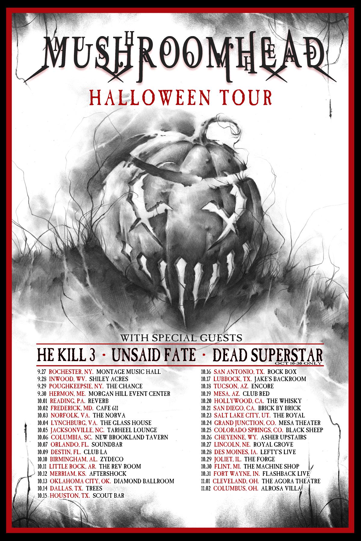 Catch MUSHROOMHEAD On Their 'Halloween' US Headlining Tour - Happening NOW