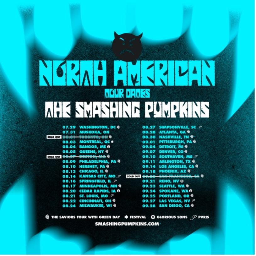 THE SMASHING PUMPKINS ANNOUNCE NEW SUMMER 2024 NORTH AMERICAN HEADLINE TOUR DATES