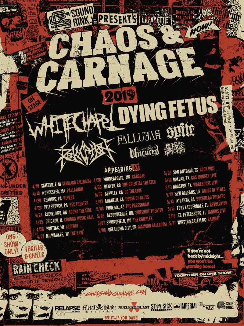 WHITECHAPEL To Co-Headline Chaos & Carnage US Tour With Dying Fetus