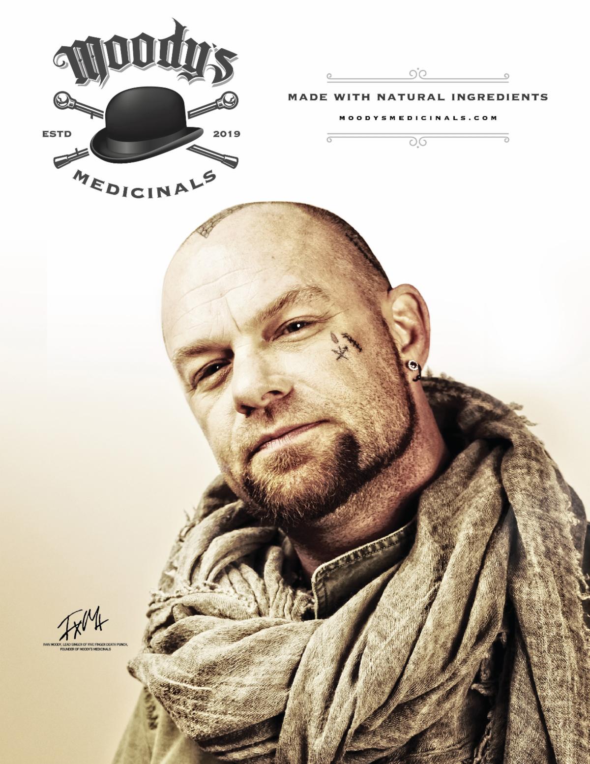 Ivan L. Moody-Lead Singer Of Five Finger Death Punch-To Debut New Products From 'Moody's Medicinals' Line In-person On Saturday, Nov. 2 At The Grove - Las Vegas