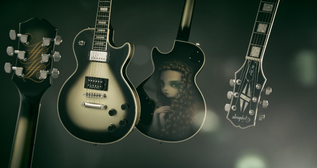 Adam Jones Les Paul Custom Art Collection Features Seven, Epiphone Les Paul Models with the Artwork of Five, World-Renowned Visual Artists