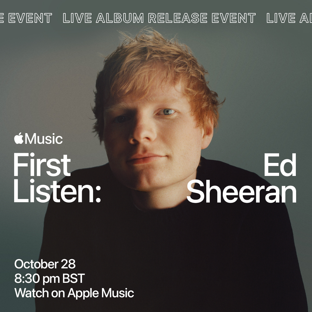 Ed Sheeran Celebrates The Release of '=' With Special Apple Music "First Listen" Live-Stream Celebration