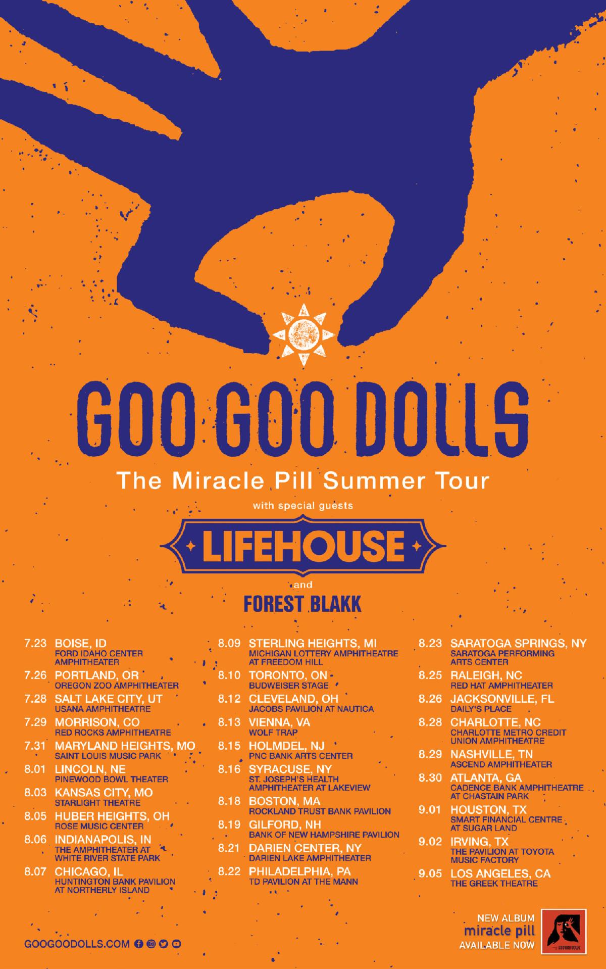 Goo Goo Dolls Announce Summer 2020 North American Headlining Tour