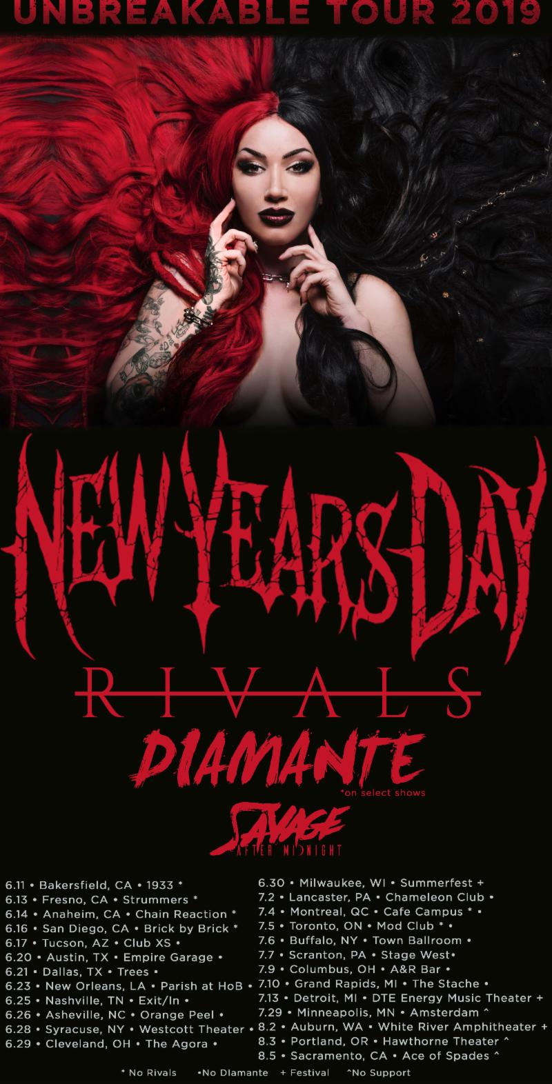 New Years Day Announce Tour Dates With Godsmack