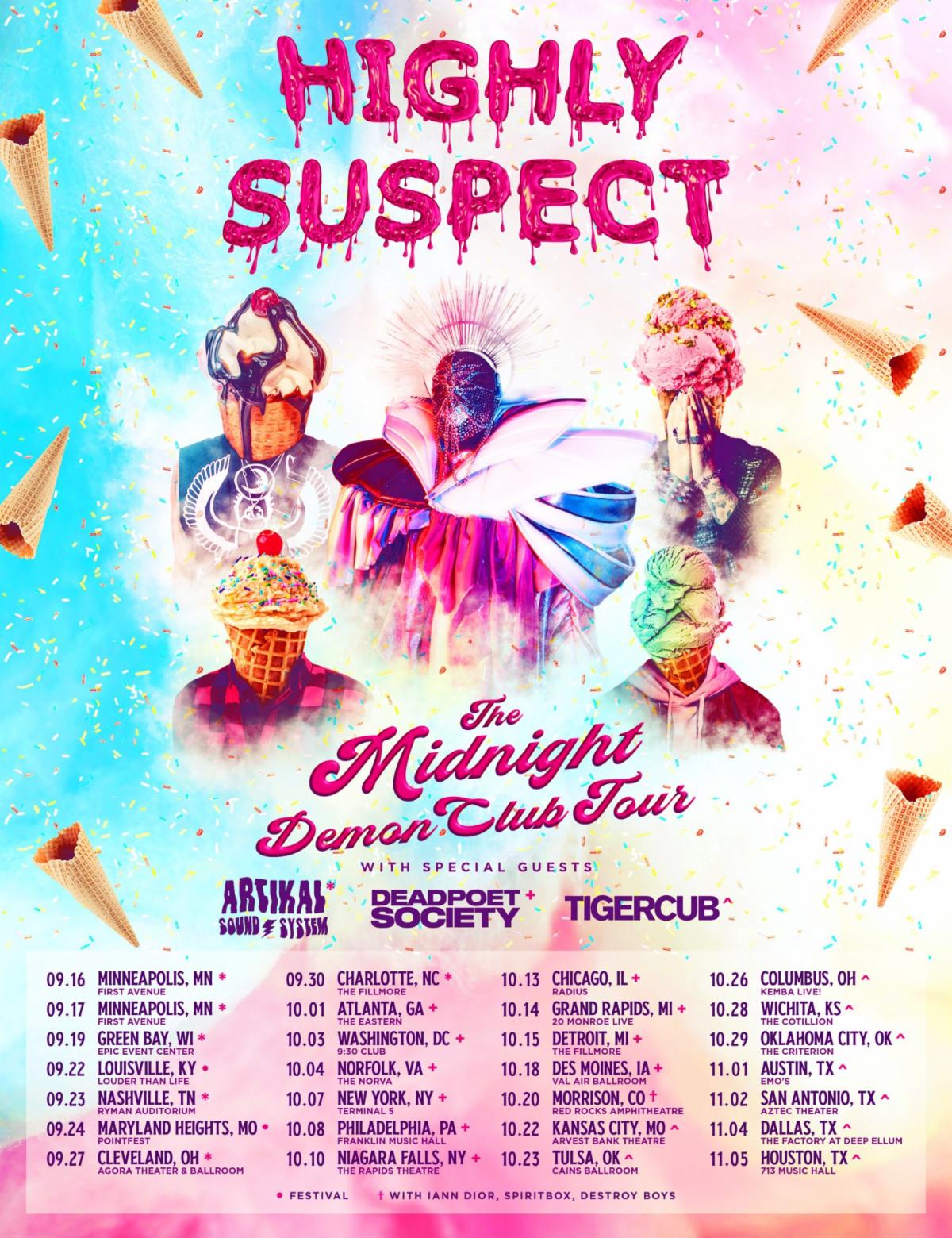 HIGHLY SUSPECT RELEASE WIDELY ANTICIPATED NEW ALBUM THE MIDNIGHT DEMON CLUB