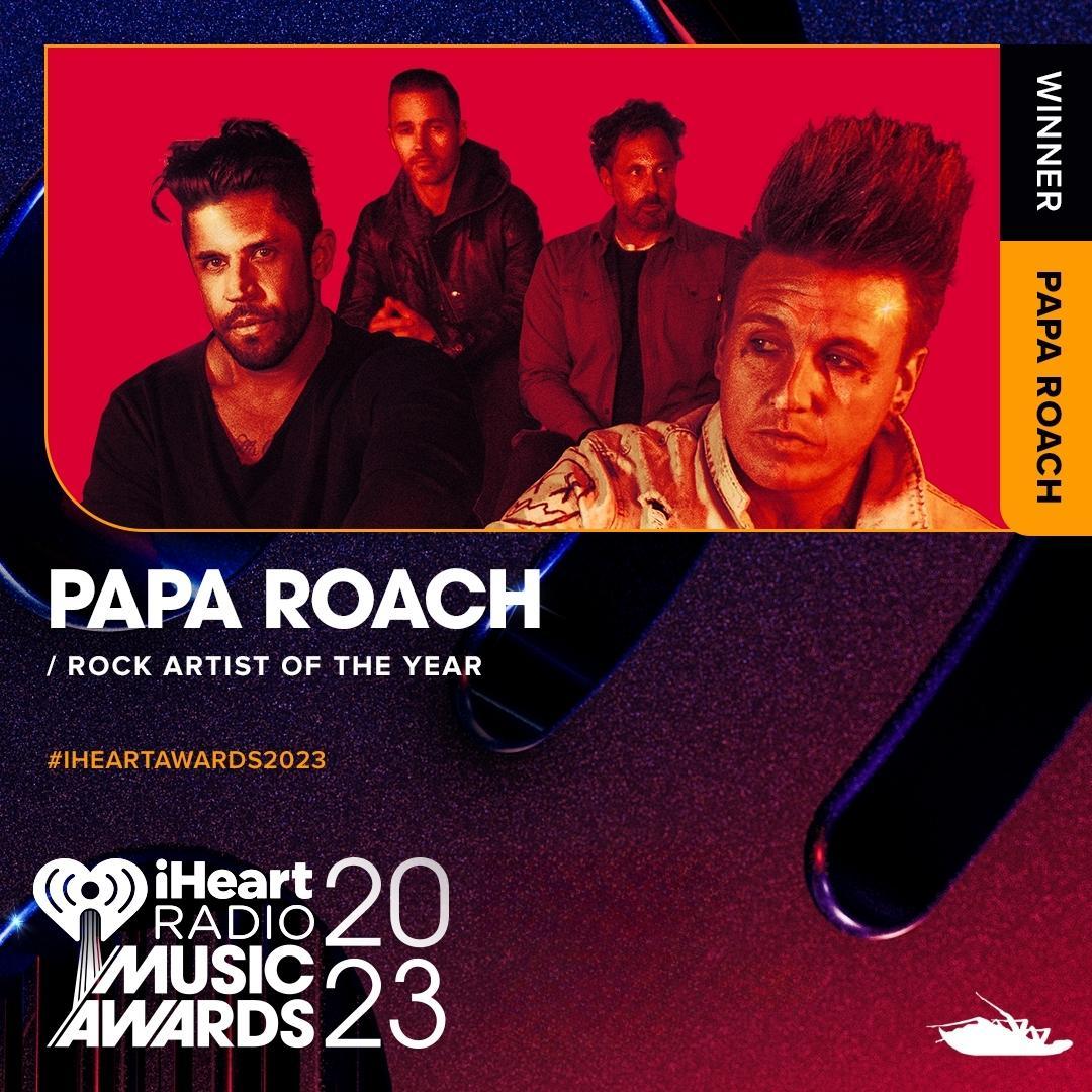 Papa Roach Named 'Rock Artist Of The Year' At iHeartRadio Music Awards