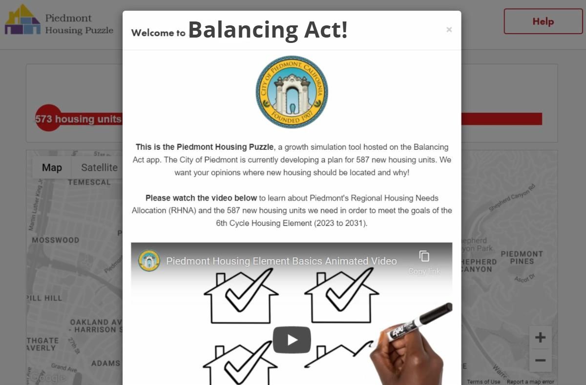 Balancing Act app welcome page online