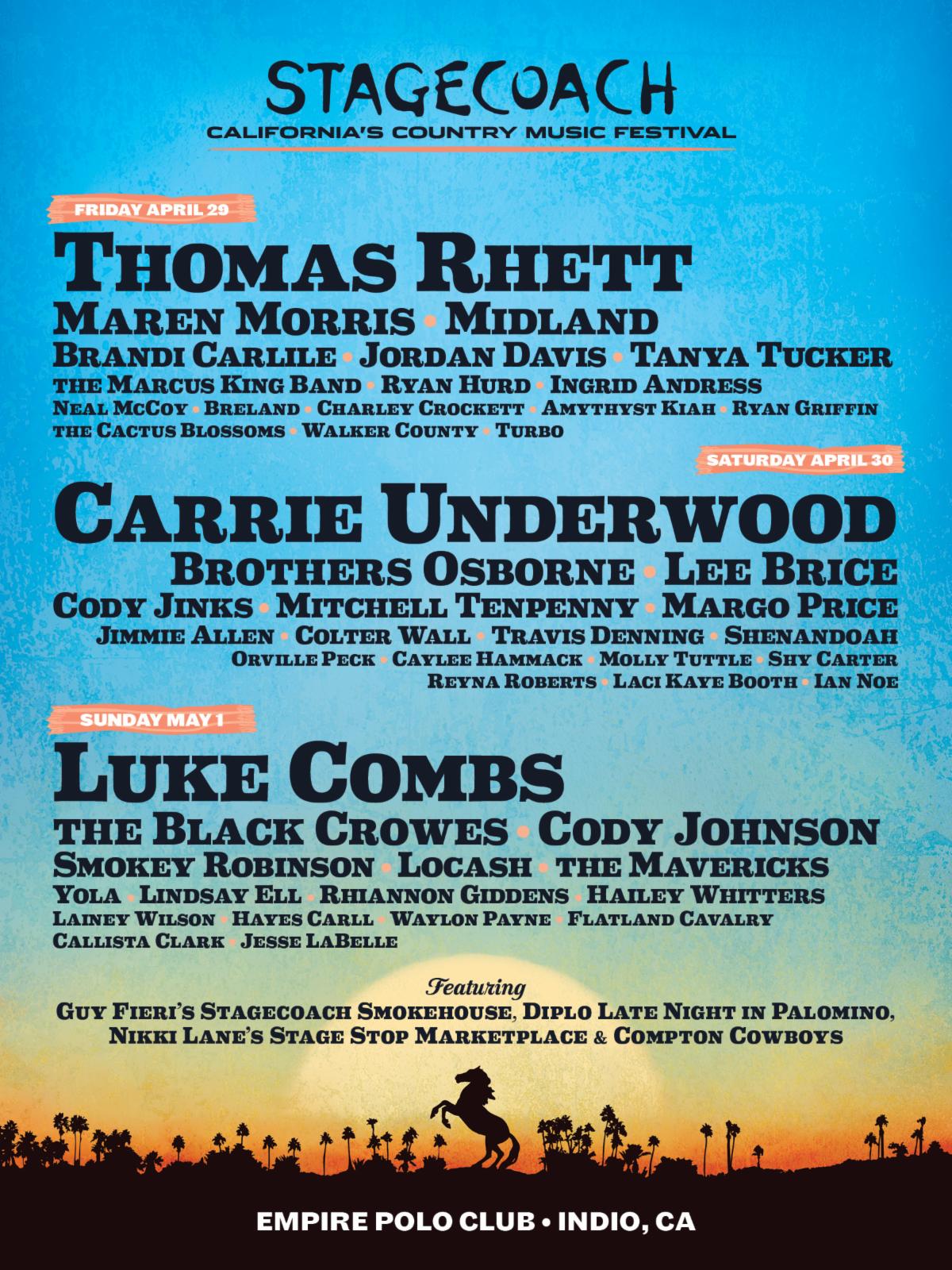 Stagecoach 2022 lineup poster