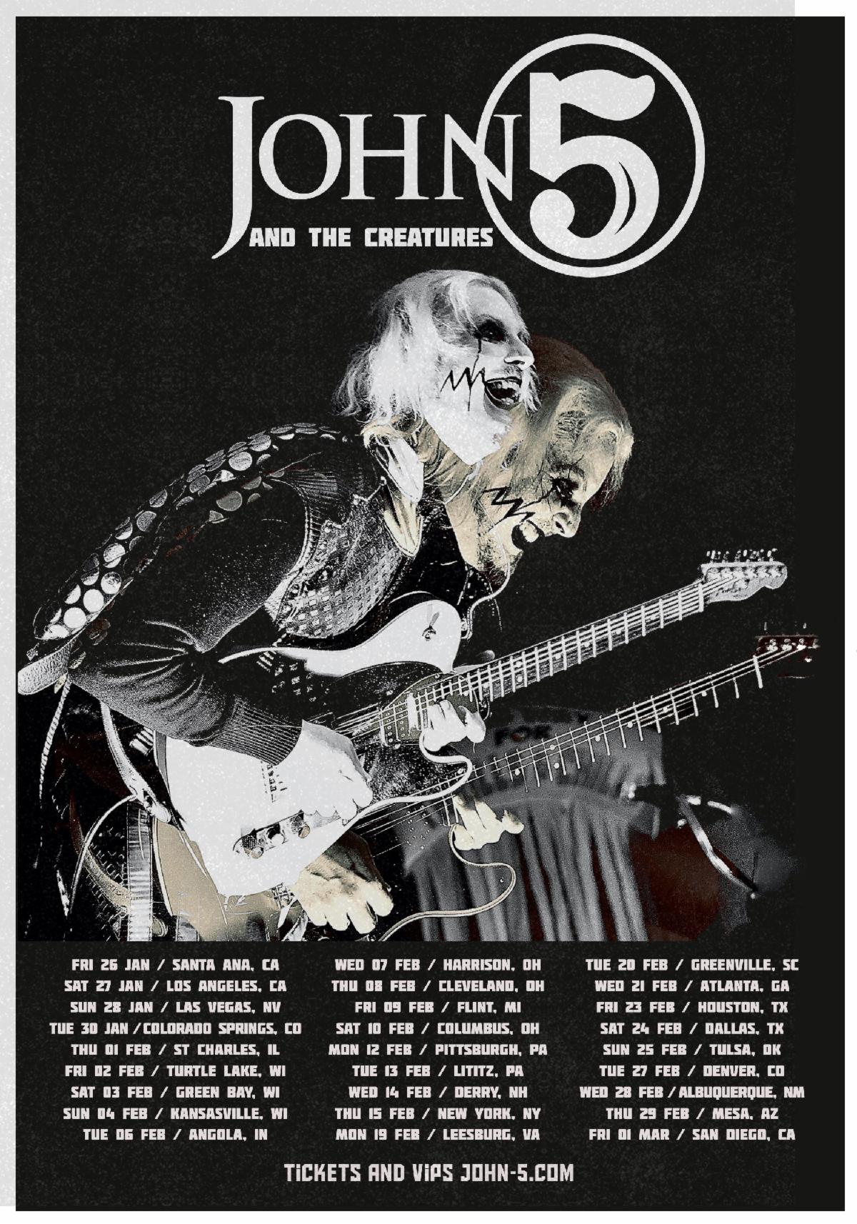 JOHN 5 AND THE CREATURES Announce 2024 Tour