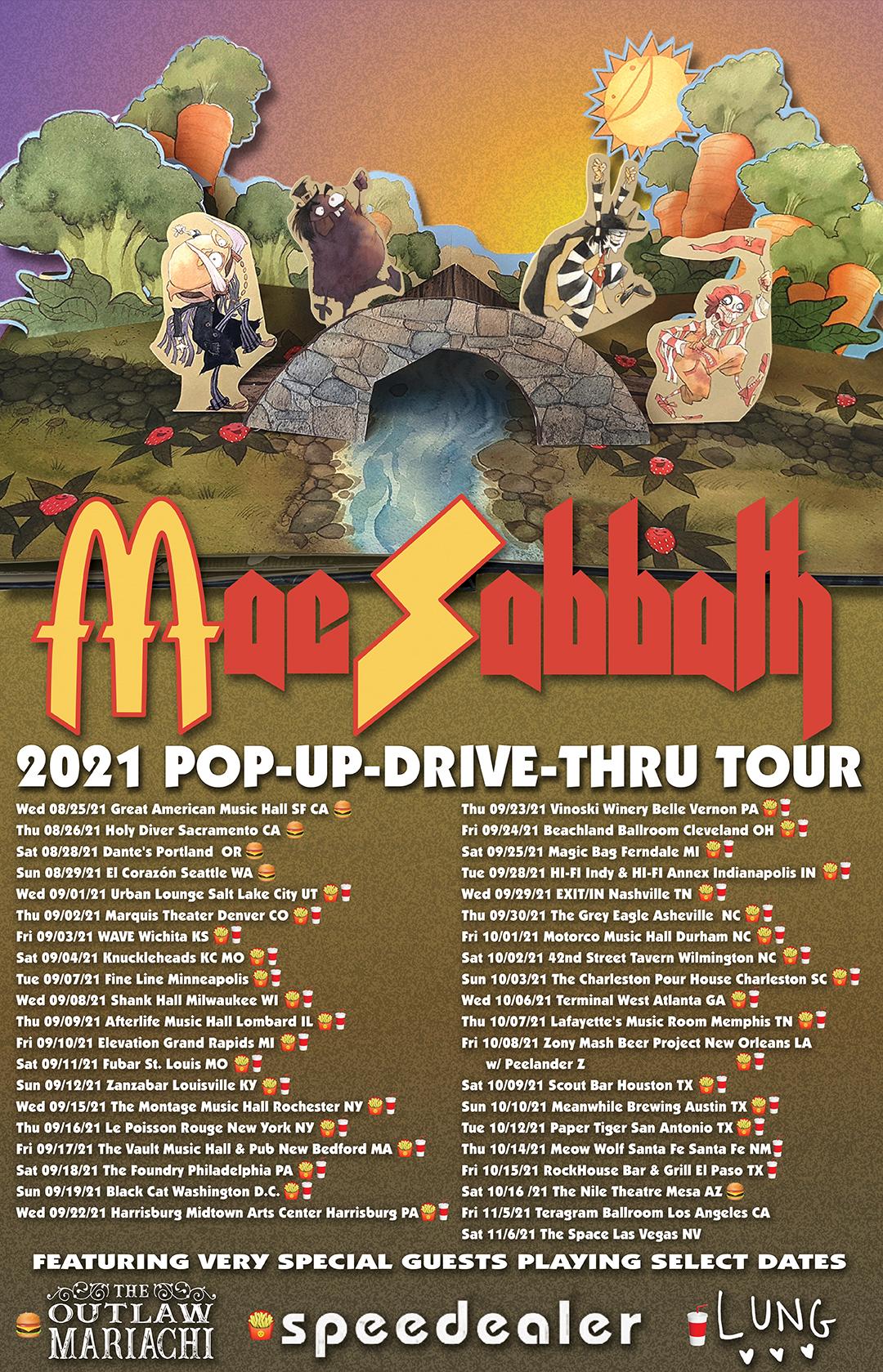 MAC SABBATH Brings 2021 Pop-Up-Drive-Thru Tour to Ravenous Fans Across America Beginning Late Summer