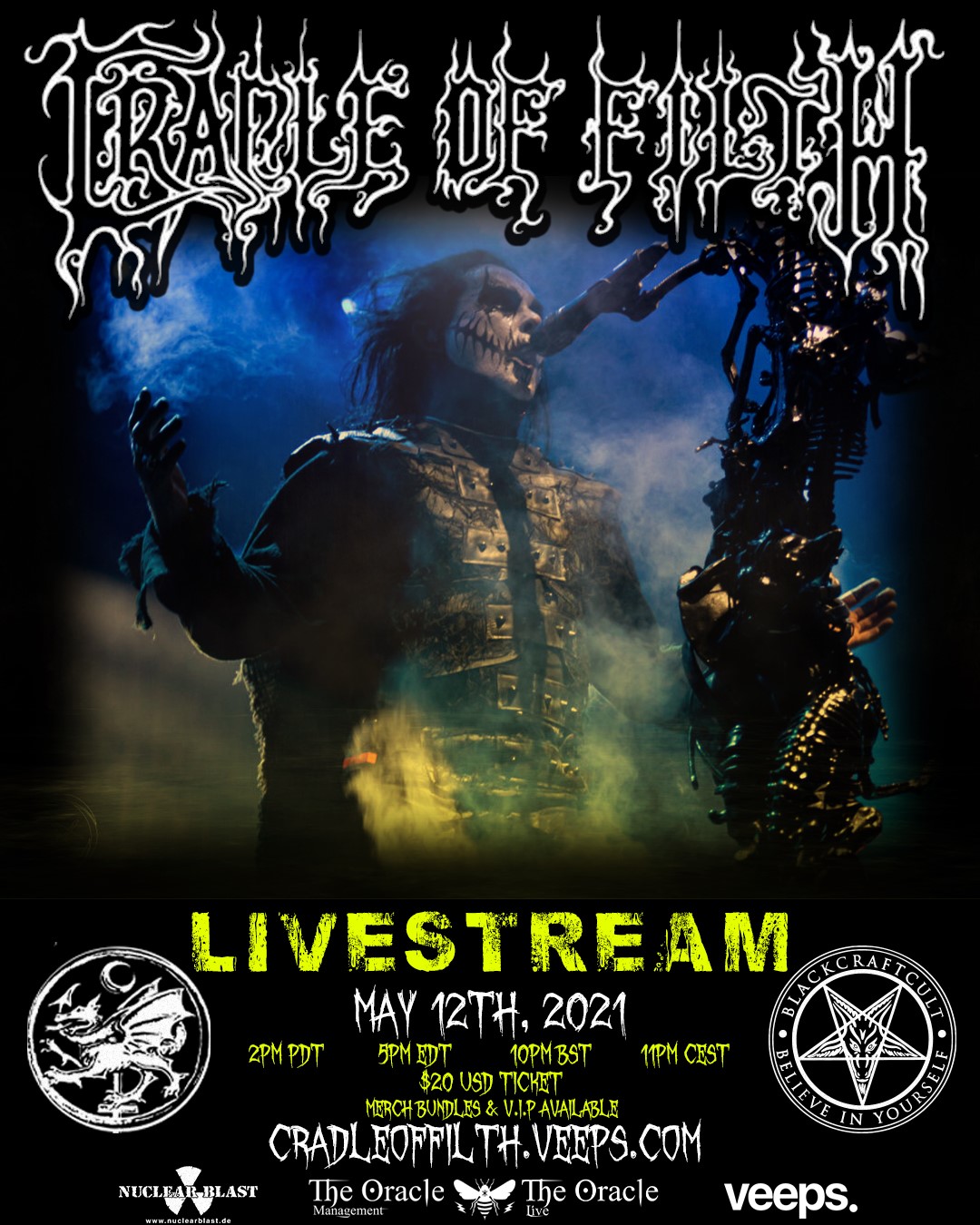 CRADLE OF FILTH Postpone Live Stream Concert to May 12th
