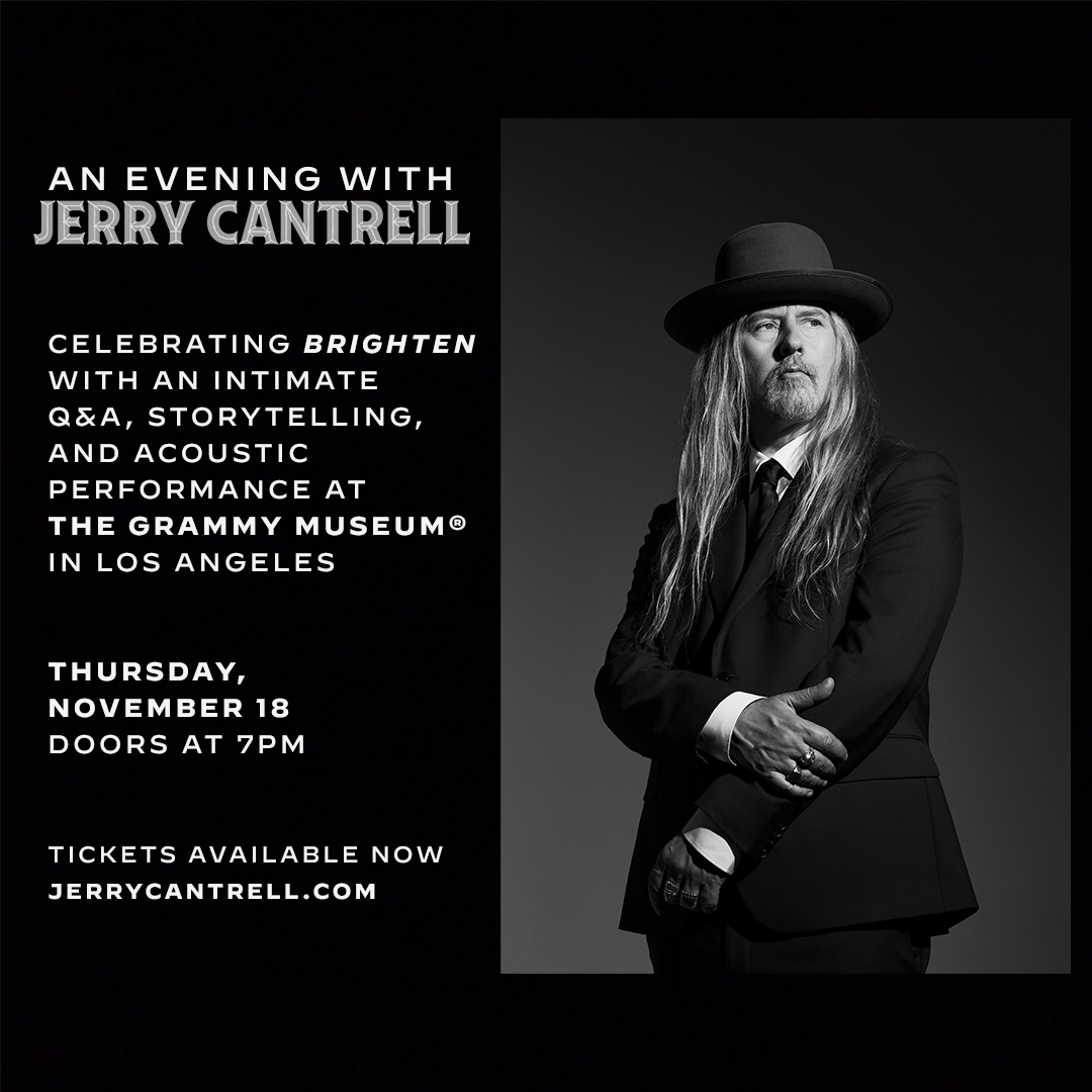 JERRY CANTRELL OF ALICE IN CHAINS ANNOUNCES ‘AN EVENING WITH JERRY CANTRELL’ WORLDWIDE DIGITAL EVENT BY MOMENT HOUSE