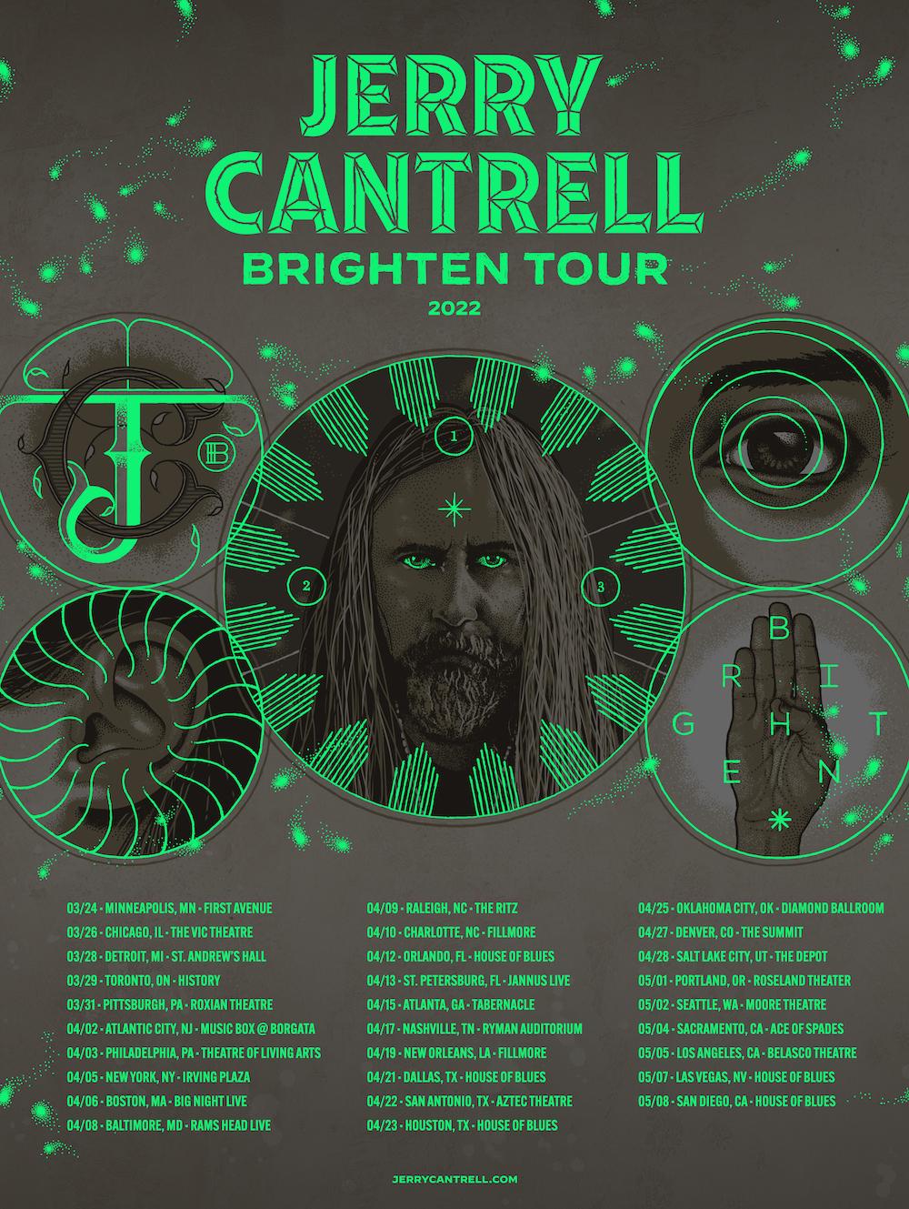 JERRY CANTRELL OF ALICE IN CHAINS ANNOUNCES 2022 NORTH AMERICAN TOUR