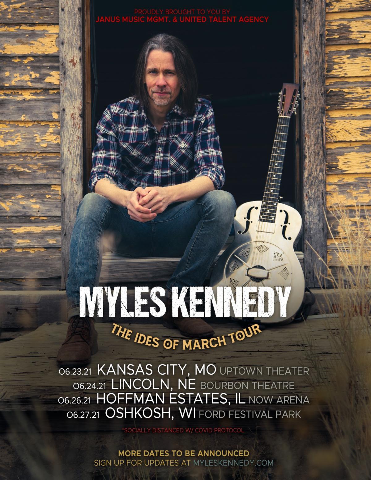 Myles Kennedy Releases Lyric Visualizer for Pensive Ballad “Love Rain Down”