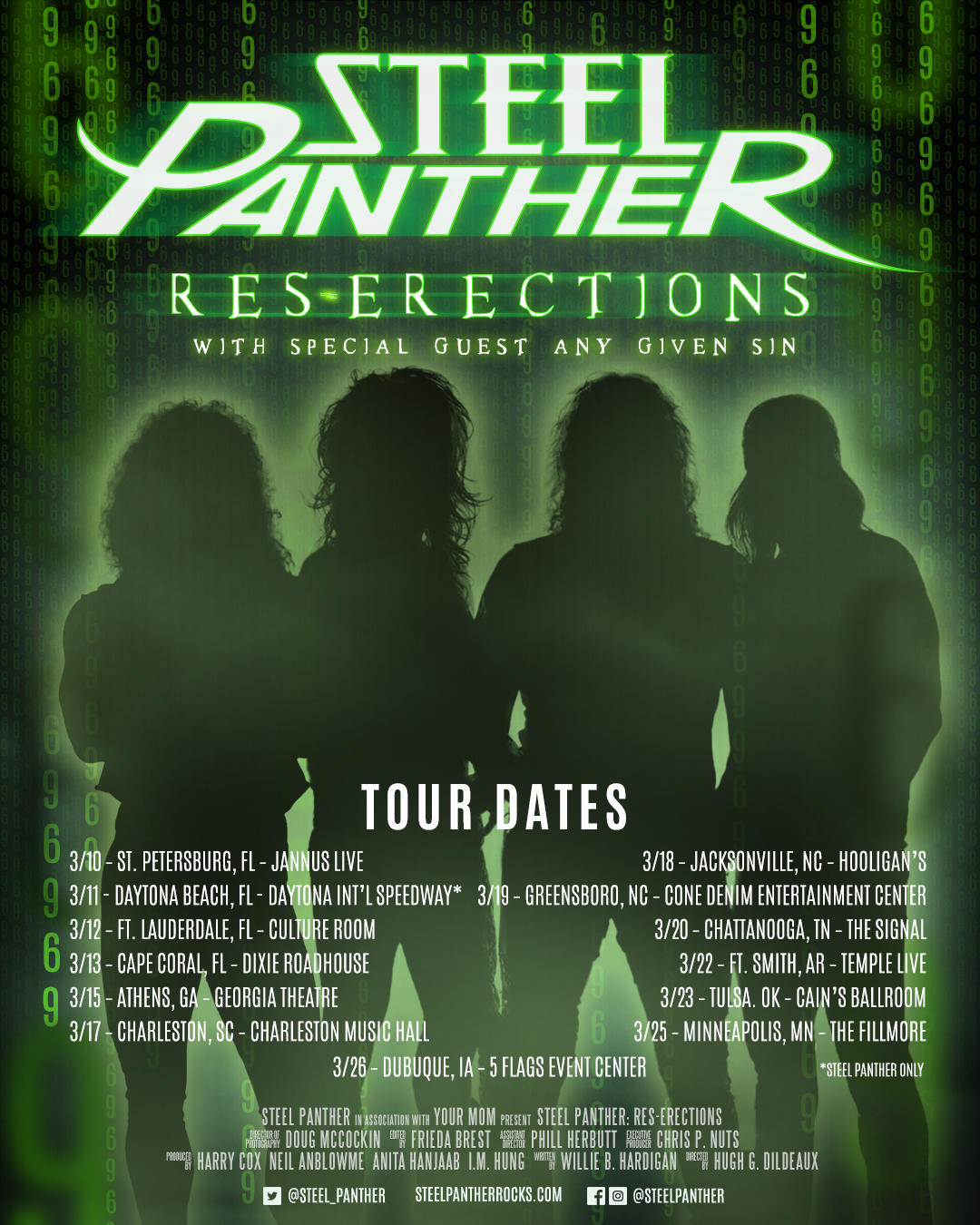 STEEL PANTHER ANNOUNCE THE FIRST LEG OF THEIR 2022 TOUR