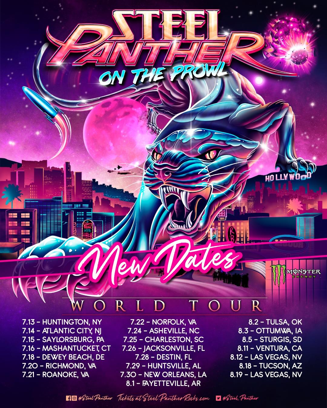 Steel Panther Announce Next US Leg of the 'On The Prowl' Tour
