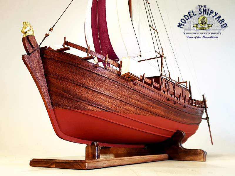 Phoenicia-Wooden-Scale-Model-Ship-Bow-View