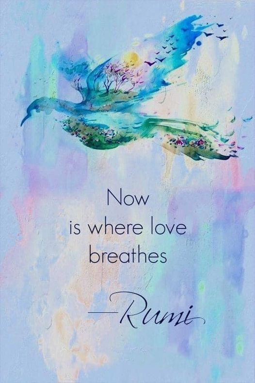 Now is where Love breaths Rumi