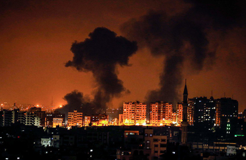 Gaza-smoke-skyline