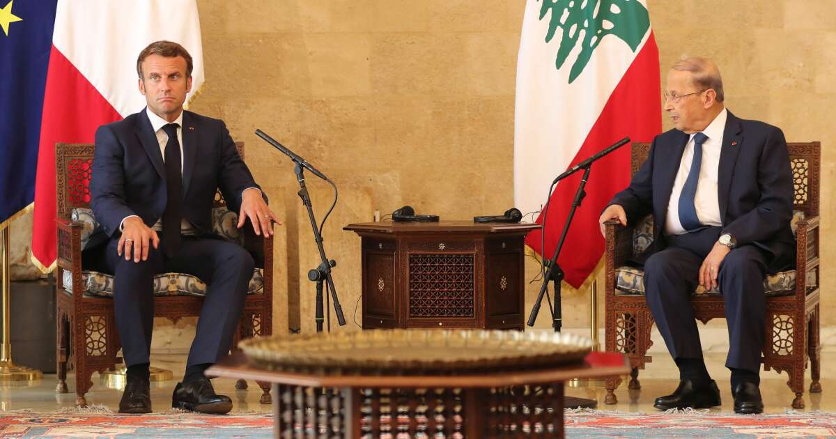 Sommé de rendre des comptes par Macron, le président libanais évoque la piste d’un « missile »