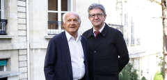 Pierre Nora et jean-Luc Melenchon chez Gallimard, Mars 21
