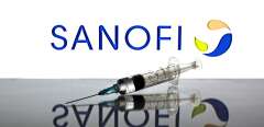 In this photo illustration a medical syringe seen displayed in front of the Sanofi logo. - Thiago Prudencio / SOPA Images//SOPAIMAGES_TPRUDENCIO_071321_ILU_ZYDUS_GSK-16/2107151839/Credit:SOPA Images/SIPA/2107151841